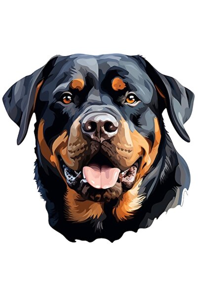 autostickere Autocolant cățeluș Rottweiler fericit, ilustrație vectorială, bo...
