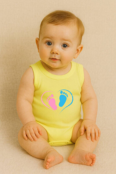 SVART WEAR Cute Baby Bodysuit with Printed Text and Snap Fasteners