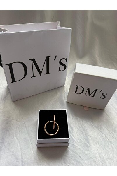 DM’s Silver Yuvarlak Rose Halka Gümüş Küpe