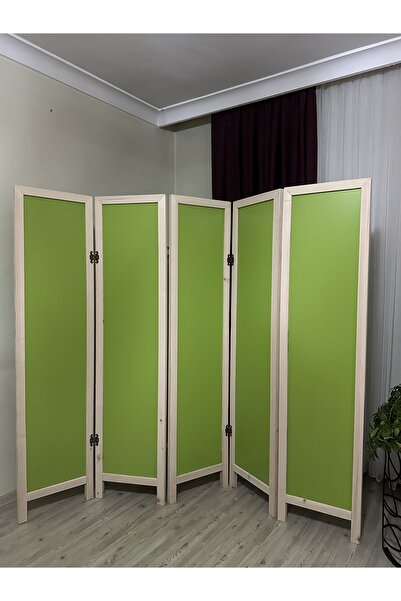Yc Dekor Ahşap Paravan Oda Ayırıcı Bölücü 5 Kanatlı Çift Teraflı MDF