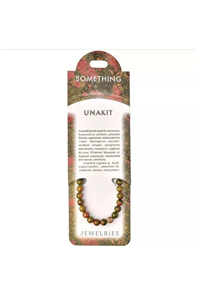 OEM Unakite bracelet set with personalized greeting card, talisman of power