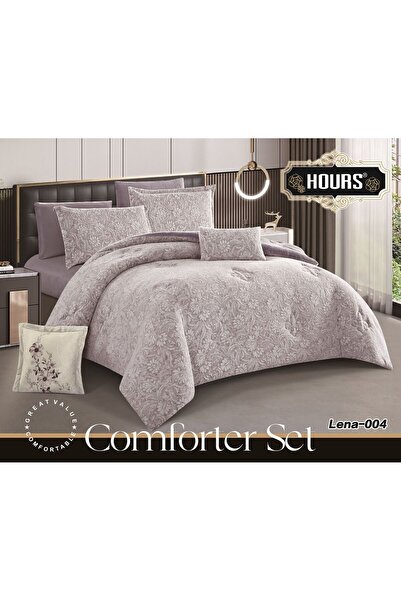 HOURS Nafrouns 4-piece winter bedspread, embossed with a velvet side and a soft fur side