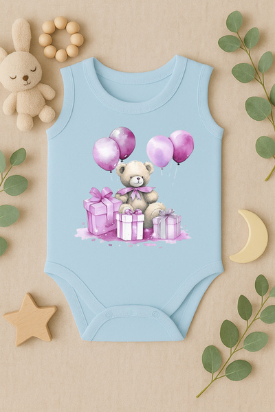 SVART WEAR Cute Baby Bodysuit with Printed Text and Snap Fasteners
