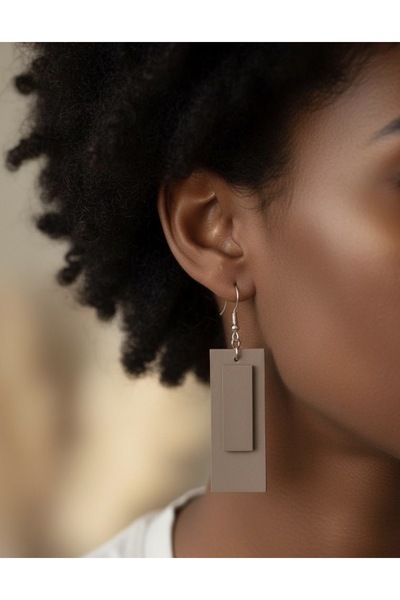 DENİZ TASARIM Hakiki deri küpe