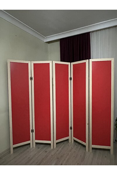 Yc Dekor Ahşap Paravan Oda Bölücü Ayırıcı 5 Kanatlı Çift Taraflı MDF 200x170