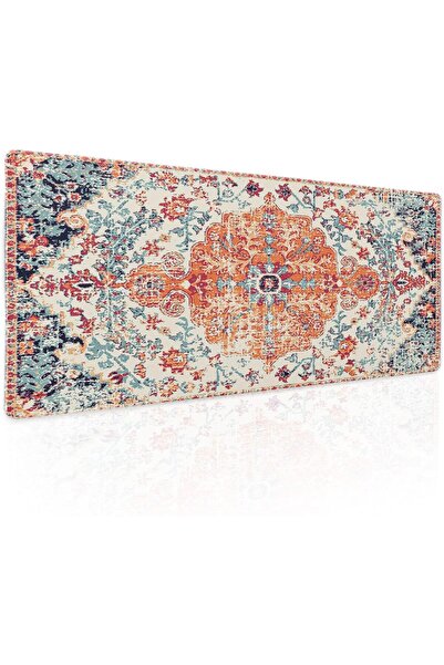 Other لوحة ماوس ألعاب Boho XL - برتقالي/أزرق-أخضر، قاعدة مطاطية مانعة للانزلا...