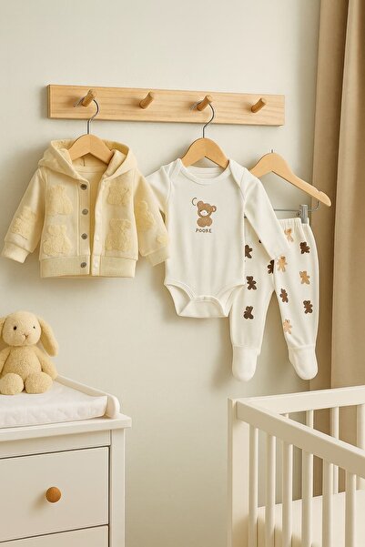KapsülBebek 100% Cotton 3-Piece Baby Set
