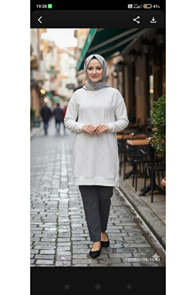 PEKA Stone Embroidered Diamond Pattern Hijab Tunic