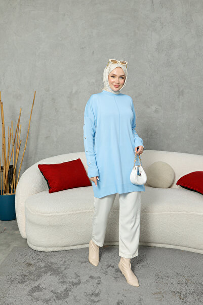 NEW DAĞ Tunic with Button Detail on the Sleeves