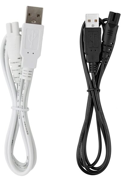 PDEEY Replacement USB Charging Cable for Water Flosser (White, Male-to-Male, 4-pin)