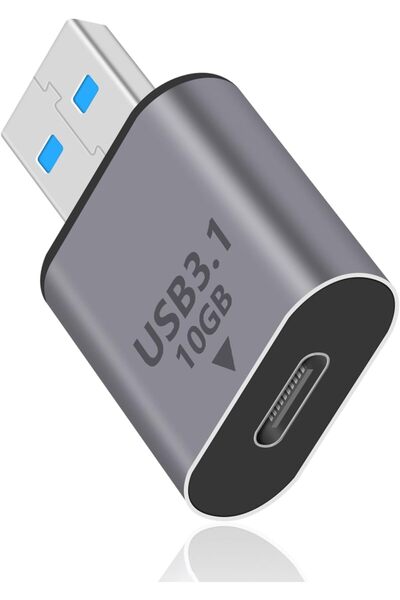 Duttek USB-C Female to USB-A Male Adapter, USB 3.1 Gen 2 OTG, Fast Charging & Data Transfer