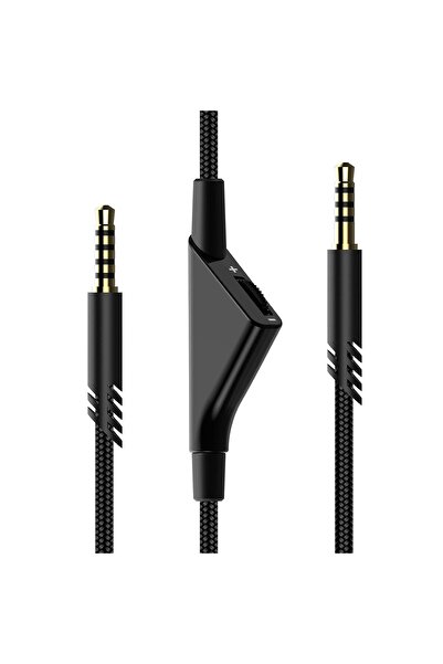 Tonmom كابل بديل لسماعات الرأس Astro A40، مضفر بطول 6.5 قدم/2 متر مع التحكم ف...