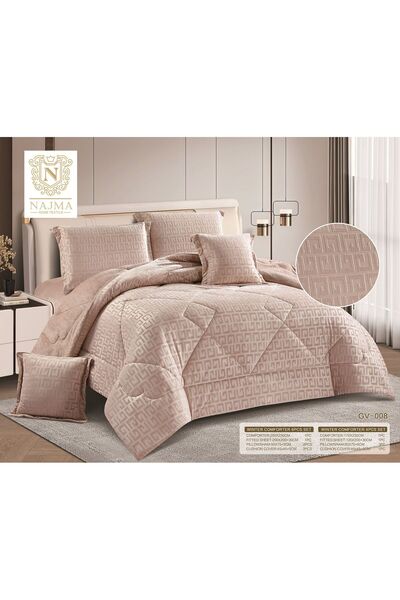 Moon مفرش نفرين شتوي من ارقى الموديلات الحديثه مكون من 6قطع230×250