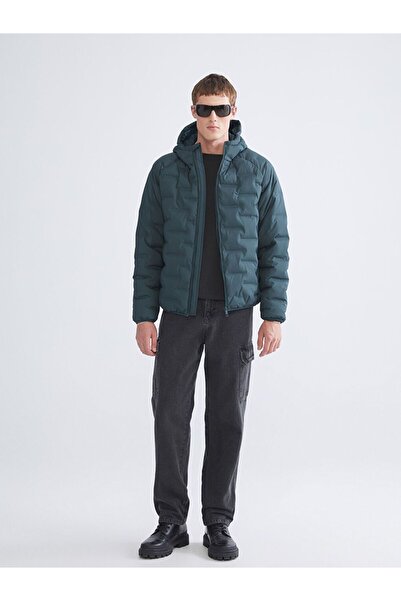 LC Waikiki XSIDE Slim Fit Kapüşonlu Erkek Şişme Mont