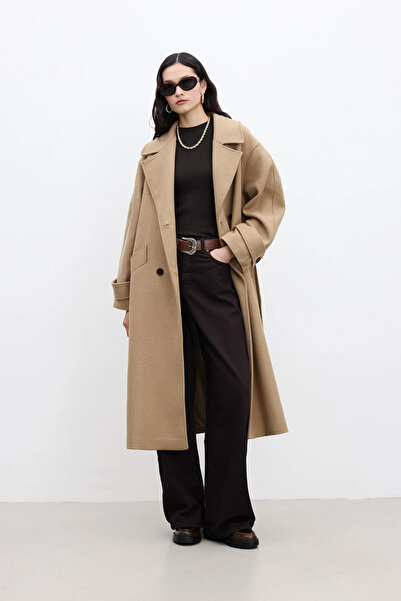 OHEPMODA Belted Oversize Premium Women's Cashmere Coat