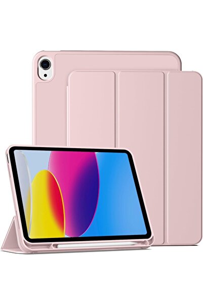 Generic Case for iPad 10th Gen 10.9" (2022) with Pencil Holder - Light Pink