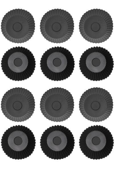 Atlas Mutfak قالب براوني صغير من السيليكون 12 قطعة من أنثراسيت - قالب المافن ...