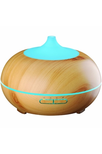 Vrising Ultrasonic Aromatherapy Diffuser with 7-Color LED - 500 ml, Light Wood