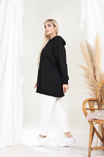 EMEZ Kapşonlu siyah sweatshirt