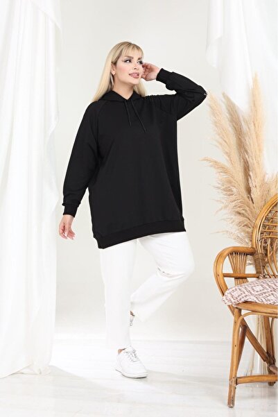 EMEZ Kapşonlu siyah sweatshirt