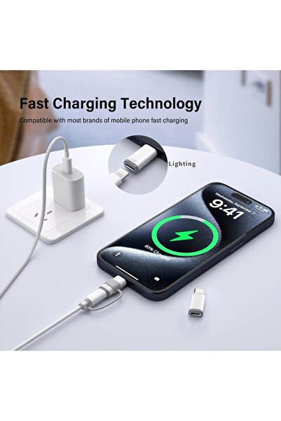 Other 2-Pack Lightning (female) to USB-C (male) Adapter — Charging & Data for iPhone 15/16, Samsung S24