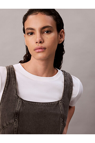 Calvin Klein Scoop Neck Denim Mini Dress