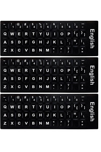 Other ملصقات حروف لوحة المفاتيح الإنجليزية KXY فقط - عبوة من 3 ملصقات (خلفية ...