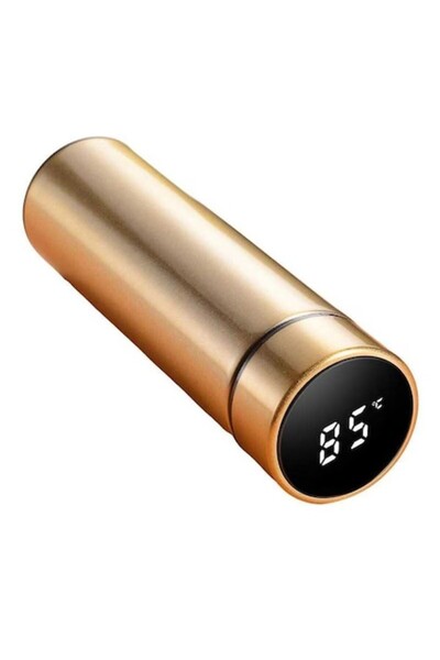 OEM Thermal Mug with Temperature Sensor, Stainless Steel, 500 ml, Gold