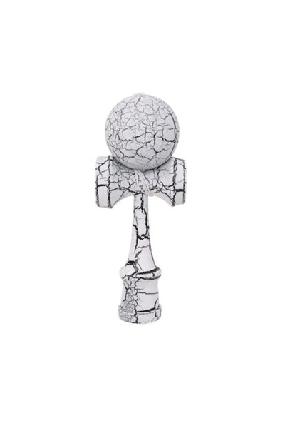 Miti Kendama profesională MITI, ediția Thunder, albă cu dungi negre