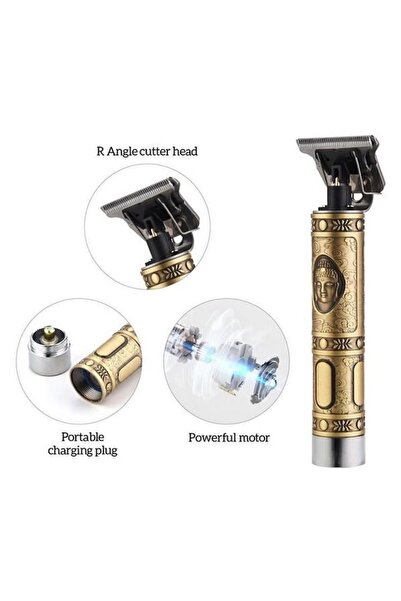 DECO Professional Cordless Hair and Beard Trimmer, Steel Blade, 3W