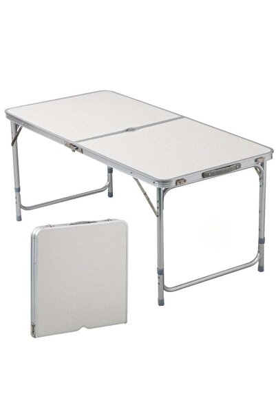 Hope Generic Aluminum Alloy Folding Trestle Table for Outdoor Camping - White