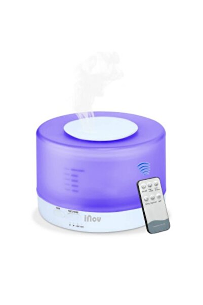 iNOV DZ-08 Ultrasonic Aromatherapy Diffuser with Remote & LED Humidifier, 500 ml, White