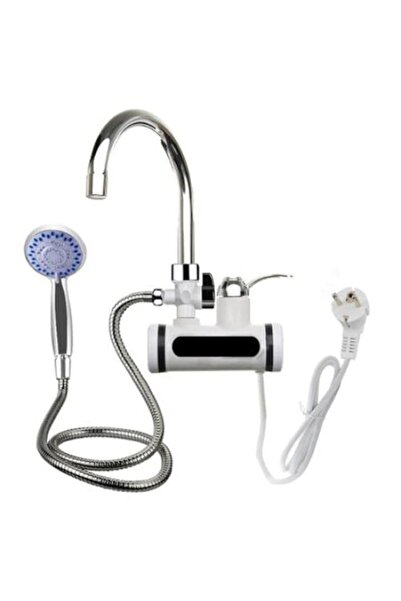 Gaia Instant electric water heating tap with adjustable flow and temperature, shower