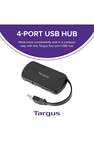 Targus USB 2.0 4-Port Hub - Black