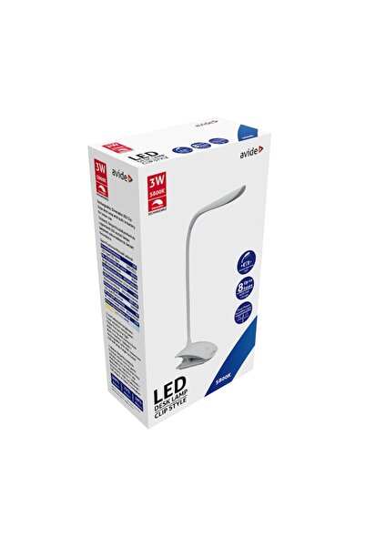 Avide LED Desk Lamp with Clip 3W White