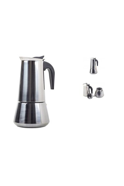 verk group Filtru de cafea italian, Verk Group, 9 cești, 900 ml, 3 piese, oțel inoxidabil