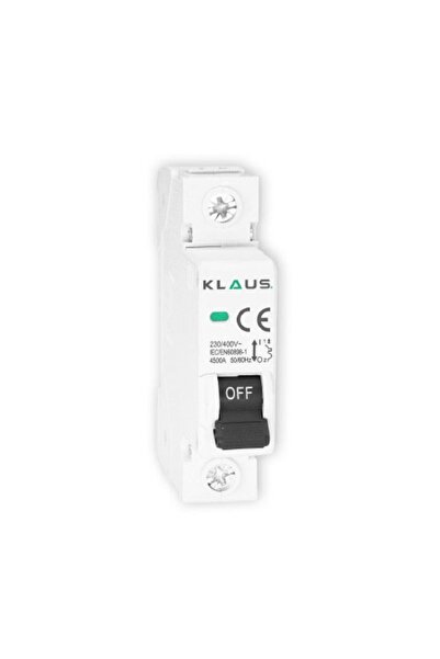 Klaus Miniature Circuit Breaker Mcb, 6 Pieces, 4.5Ka 1P 10A C, KE40110 (12/180)