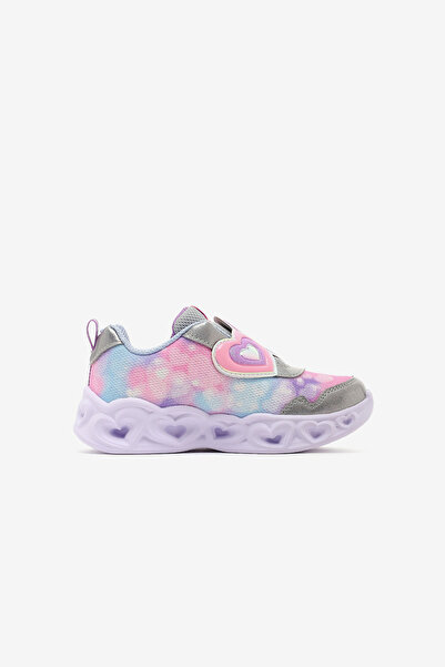 Panço Heart Lights Silver Baby Girl Shoes