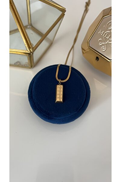 SU PERİSİ TAKI BİJUTERİ ÇELİK GOLD KÜLÇE ALTIN DETAYLI İTALYAN ZİNCİRİ KOLYE