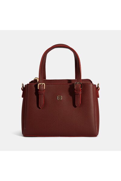 Desa Жіноча бордова сумочка на ремінці через плече