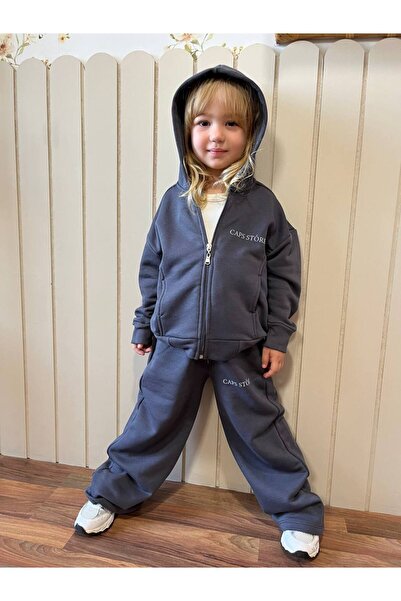 Teeny Weeny Kids Unisex Children's Printed Top and Bottom Tracksuit Set