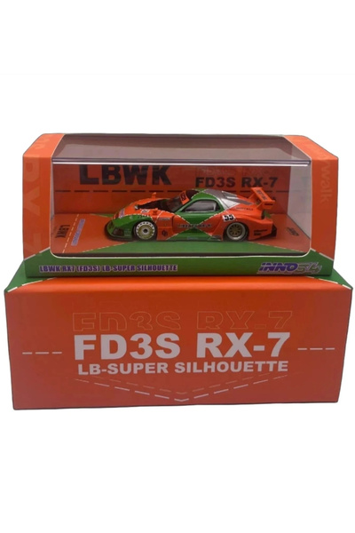 Inno 64 Models 1/64 LBWK RX7 (FD3S) نموذج سيارة LB-SUPER سيلويت