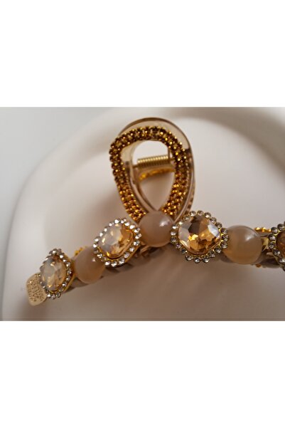 BHR AKSESUAR مشبك شعر كبير الحجم من حجر الزركون (11 سم)
