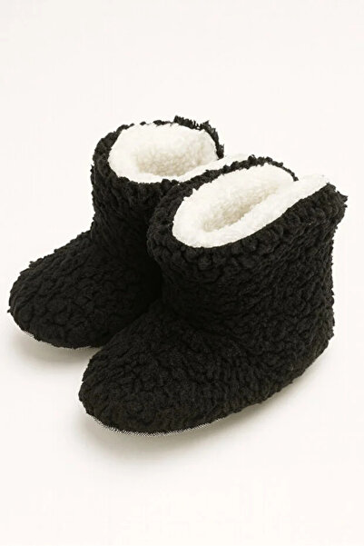 TUOBEBE Non-Slip Sole, Cotton Lining, Cold Resistant, Black Slippers