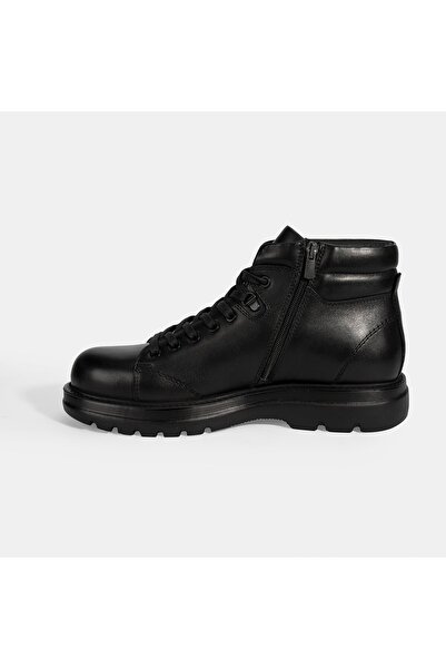 Desa Men's Black Lace-Up Leather Boots