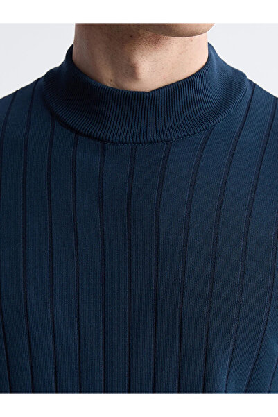 LC Waikiki Southblue petrol half turtleneck men's knitwear sweater