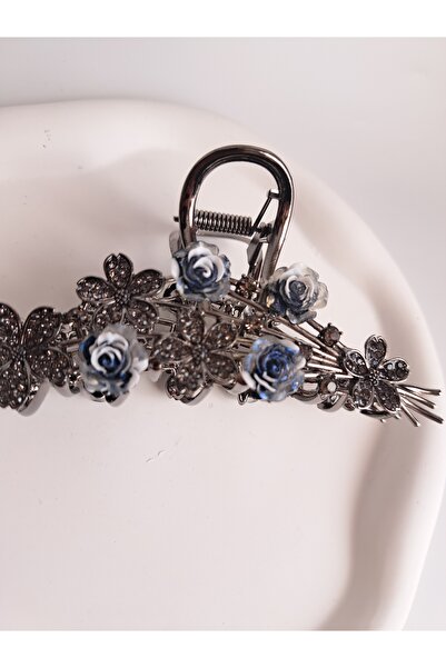 BHR AKSESUAR Agrafă de păr de dimensiuni mari cu detaliu floral din piatră de...