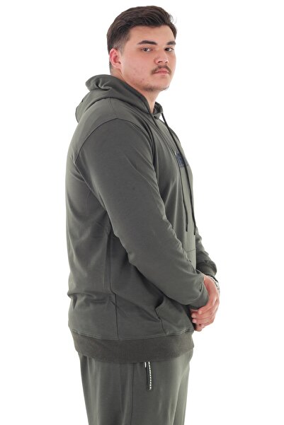 marufshop Ανδρικό σετ φόρμας με κουκούλα με 2 κλωστές, μεγάλο μέγεθος, κατάλληλο για βάρος έως 154 λίβρες