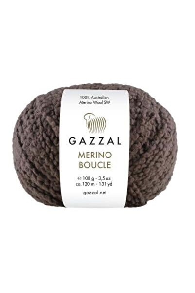 Gazzal Merino Boucle Saf Yün Örgü İpliği 100 Gr 3763