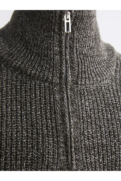 LC Waikiki Ανδρικό πλεκτό πουλόβερ LCW Vision Khaki ψηλός λαιμός